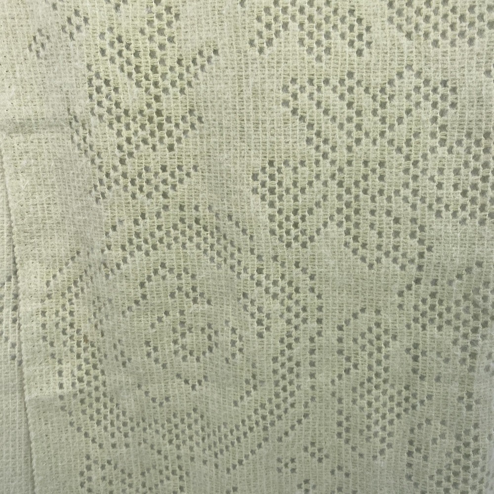 Elav Throw Blanket 51x67 Soft Seafoam Green Open Knit Portugal Delicate Floral - Picture 8 of 16